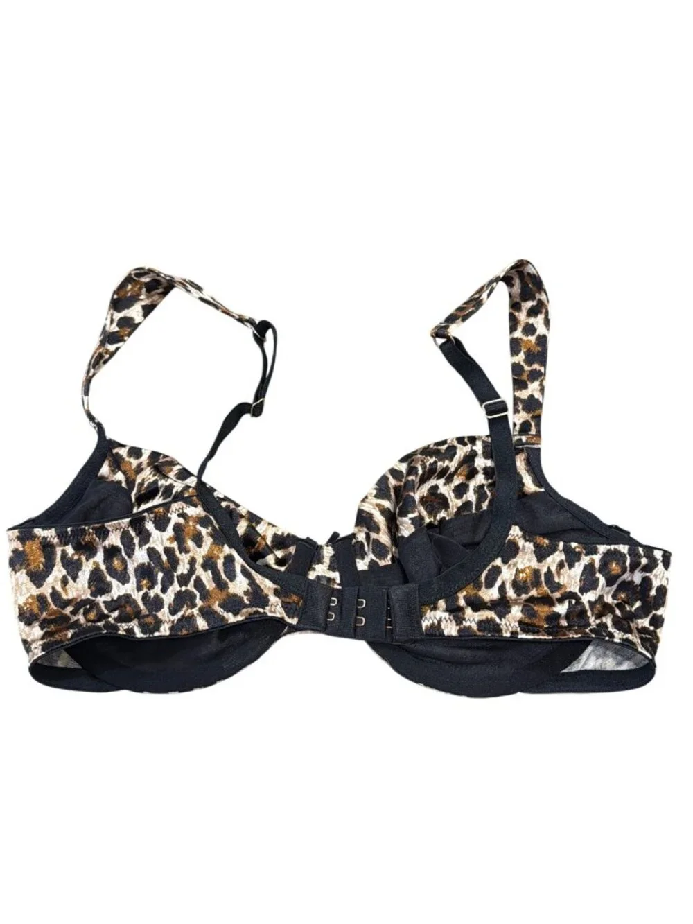 Victoria's Secret 36C Second Skin Satin Leopard Print Unlined Perfect Coverage